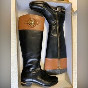 Original Michael Kors two-tone leather riding boots